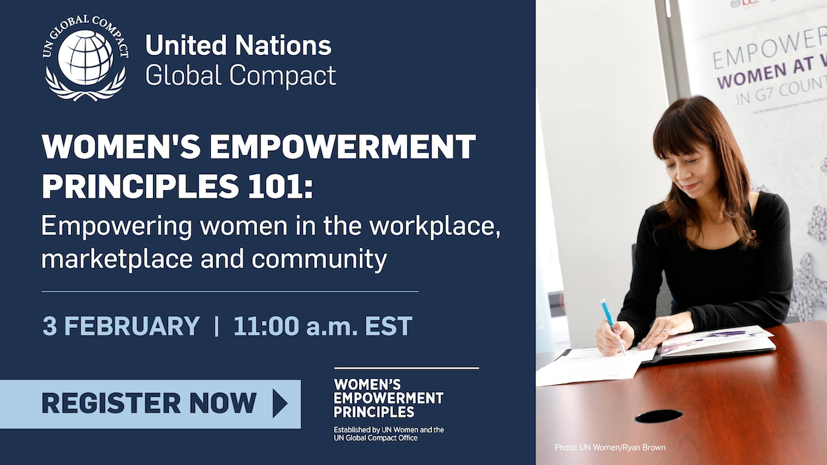 Join this webinar to learn how the WEPs can help your company drive gender equality.